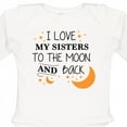 thumbnail image 4 of Inktastic I Love My Sisters to the Moon and Back Boys or Girls Long Sleeve Baby Bodysuit, 4 of 5