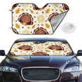 thumbnail image 2 of Uemuo Fall Turkey Pattern Accordion Car Windshield Sun Shade, Foldable Reflective Sun Visor for Car, Reflector Windshield Sunshade-Small, 2 of 7