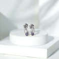 thumbnail image 5 of Rosec Jewels 0.75 CT Tanzanite Leaf Stud Earrings with Diamond for Women (AAA Quality), 14K White Gold, 5 of 7
