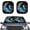 Blue Butterfly Moon Floral, variant on Pzuqiu Auto Sun Visor with Watercolor Turtle Print, Car Sunshades for Vehicle Front Windows, Blocks Sun Heat for Daily Driving
