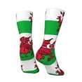 thumbnail image 5 of Women Colorful Crew Socks Welsh Flag Novelty Fun Socks For Mens, 5 of 7