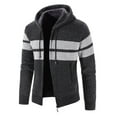thumbnail image 2 of Zylarhe Men's Winter Long Sleeved Plus Velvet Hooded Sweater Cardigan Jacket Hoodie Zip up, 2 of 5