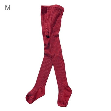 

TureClos Children Girl Pantyhose Elastic Knitted Stockings Socking Ribbed Toddler Pantyhose