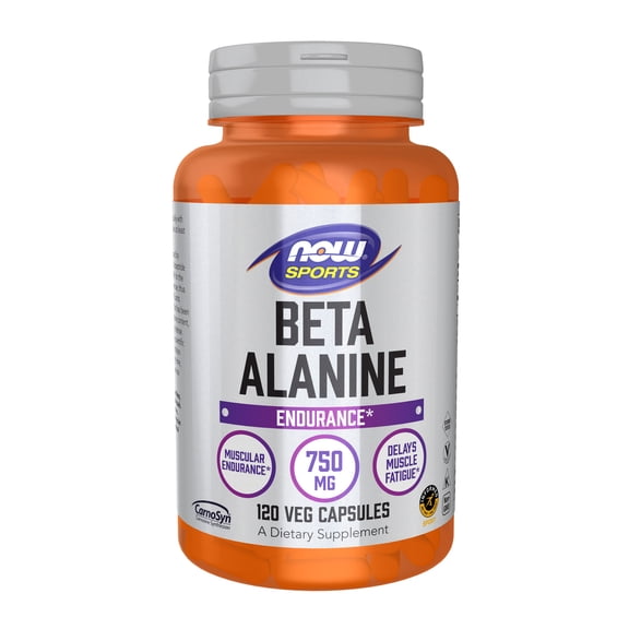 NOW Sports Nutrition, Beta-Alanine 750 mg, Delays Muscle Fatigue*, Endurance*, 120 Veg Capsules