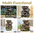 thumbnail image 5 of Sunnydaze Decor 14" Tabletop 5 Tier Rock Falls Water Fountain, 5 of 13