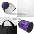 thumbnail image 2 of Lsque Purple Bubble Abstract Art Pattern Laundry Hamper Basket, Tall Woven Rope Hamper Basket for Clothes, Lightweight Storage Basket, Collapsible Waterproof-Medium, 2 of 6