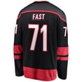thumbnail image 3 of Men's Fanatics Jesper Fast Black Carolina Hurricanes Home Breakaway Jersey, 3 of 3