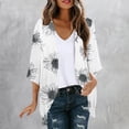 thumbnail image 2 of Guluxicc Women Floral Kimono Cardigan Open Front Lightweight Boho Beach Cover Up Casual Loose Summer Vacation Cardigans, 2 of 5