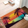 thumbnail image 6 of Tropical Palm Tree Door Mat,17 x 30 Inch Sunset Welcome Doormat Decorative Home Floor Mat,Non Slip Rubber Water Absorption for Outdoor Indoor Entrance Decor, 6 of 6