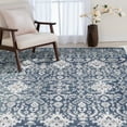 thumbnail image 3 of Loomaknoti Sientan Wali 5' x 7' Ikat Indoor Polypropylene Area Rug , Blue, 3 of 7
