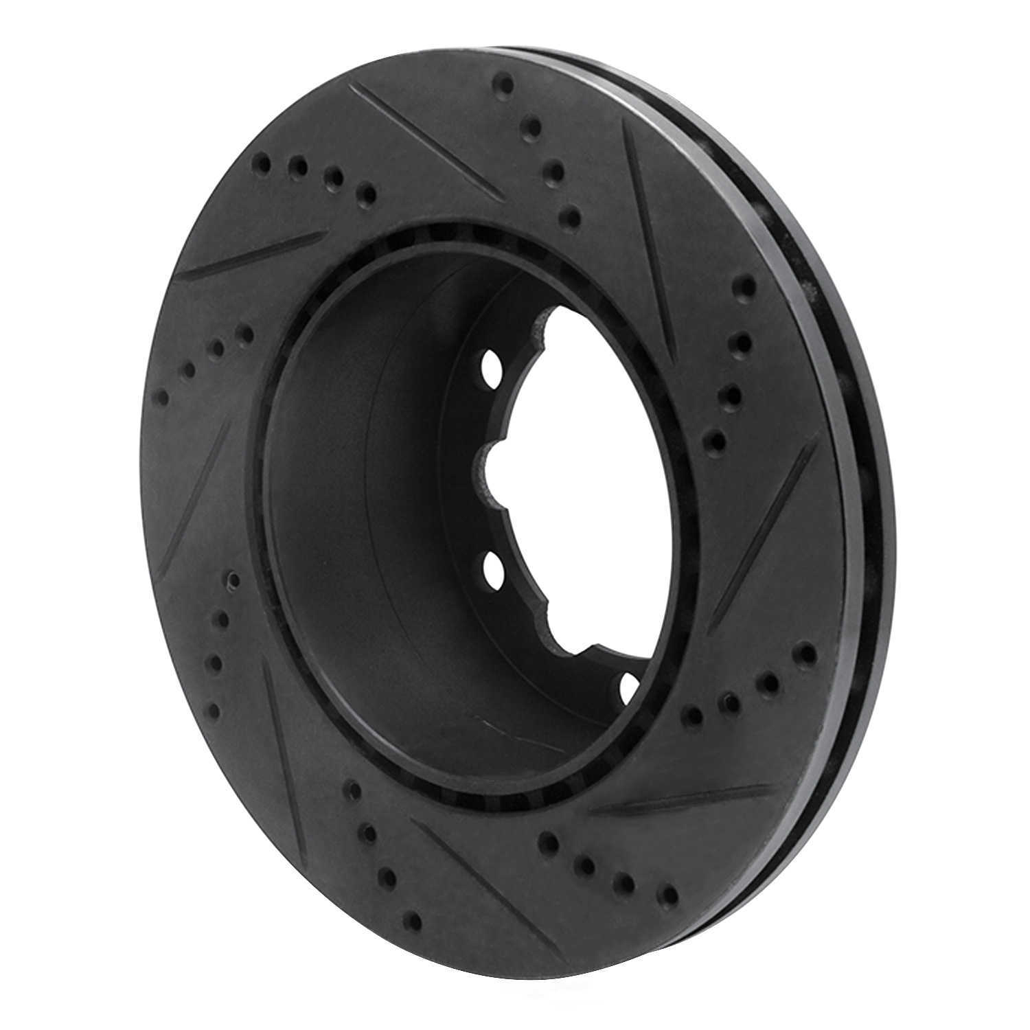 Dynamic Friction Company 633-63134L DFC Brake Rotor - Drilled And Slotted - Black