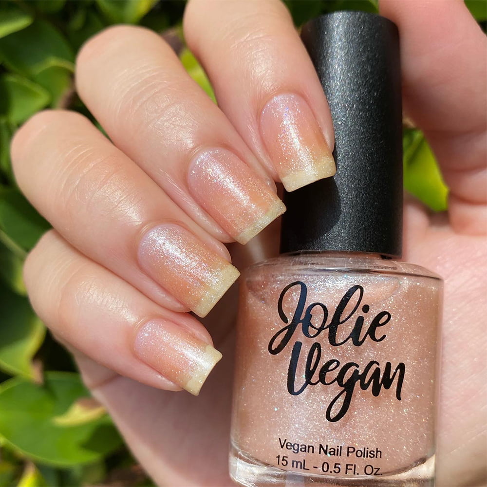 Jolie Vegan Glitter - Vegan, oz 0.5 ﻿Nail mL Polish Non-Toxic 15 Coat - Top