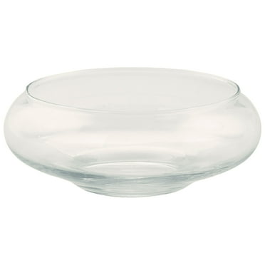 CC Home Furnishings 8" Clear Hand Blown Glass Tabletop Candle Holder