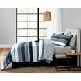 thumbnail image 4 of Mainstays Blue Stripe 8 Piece Bed in a Bag Comforter Set With Sheets, Queen, 4 of 9