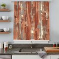thumbnail image 4 of Orange Abstract Sheer Curtains 45" Long, Vintage Geometric Gradient Oil Painting Modern Light Filering Curtains, Breathable Simi Curtain Privacy Drapes for Kitchen Bathroom Small Window Treatment, 4 of 9