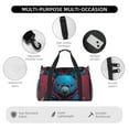 thumbnail image 4 of Easygdp Neon Cyberpunk Blue Bear Print Gym Bag Travel Duffel Bag,Weekender Bags for with Compartment,Carry on Overnight Bag, 4 of 7