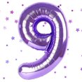 thumbnail image 1 of Globo Yeodong número 9 morado de 40 cm para 9 cumpleaños, 1 of 7