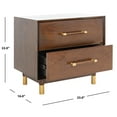 thumbnail image 4 of SAFAVIEH Justice Retro Rustic 2 Drawer Nightstand, Walnut, 4 of 15