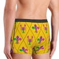 thumbnail image 5 of Haiem Mardi Gras Crayfish and Fleur de lis Men's Boxer Briefs, Every Day Comfort Stretch Cotton Moisture-Wicking Underwear-XX-Large, 5 of 9
