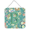 thumbnail image 6 of Carolines Treasures CJ2015-ODS66 Letter O Circle Circle Teal Initial Alphabet Wall or Door Hanging Prints 6HX6W, 6 of 7