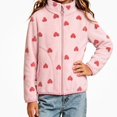 thumbnail image 3 of NAISIBABY Toddler Hooded Hoodies– Fleece-Lined Sweet Heart Print Long Sleeve Zip-Up Sweatshirt Red Size 3T, 3 of 5