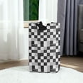 thumbnail image 6 of Yayeee Freestanding Laundry Hamper with Handle Collapsible Large Storage Basket for Clothes, Black and Gray Plaid Pattern, 6 of 7
