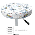 thumbnail image 2 of Funny Cartoon Shark Happy Round Bar Stool Seat Covers, Elastic Round Chair Cover Stool Seat Slipcover Bar Stool Cushions Round Pad for 12-14 inch, 2 of 5