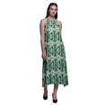 thumbnail image 1 of Bimba Robe Teinture sur Nœuds Décontractée Longue Dos Nu à Col Licou pour Femme Robe de Plage Imprimée - Xxx-Grand, 1 of 6