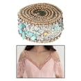 thumbnail image 3 of veasfak Homyl Gravel Diamond Ribbon Colorful Sewing Embellish Green, 3 of 8
