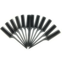 G B S 9" Professional Carbon Fiber Fine Tooth Teasing Rat Tail Hair Comb, Anti-Static Technology, Black, 12 Piece