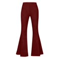 thumbnail image 5 of Women High Waisted Yoga Pants Flare Wide Leg Tummy Control Workout Yoga Trousers Athletic Running Gym Bootcut Slacks, 5 of 6