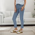 thumbnail image 4 of Pantalones Gibobby Talla 12 para Mujer talla grande informales a la moda Aqua S, 4 of 5