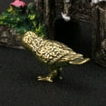thumbnail image 2 of Solid Brass Owl Figurine Small Office Table Decoration Animal Figurines Toys++, 2 of 6