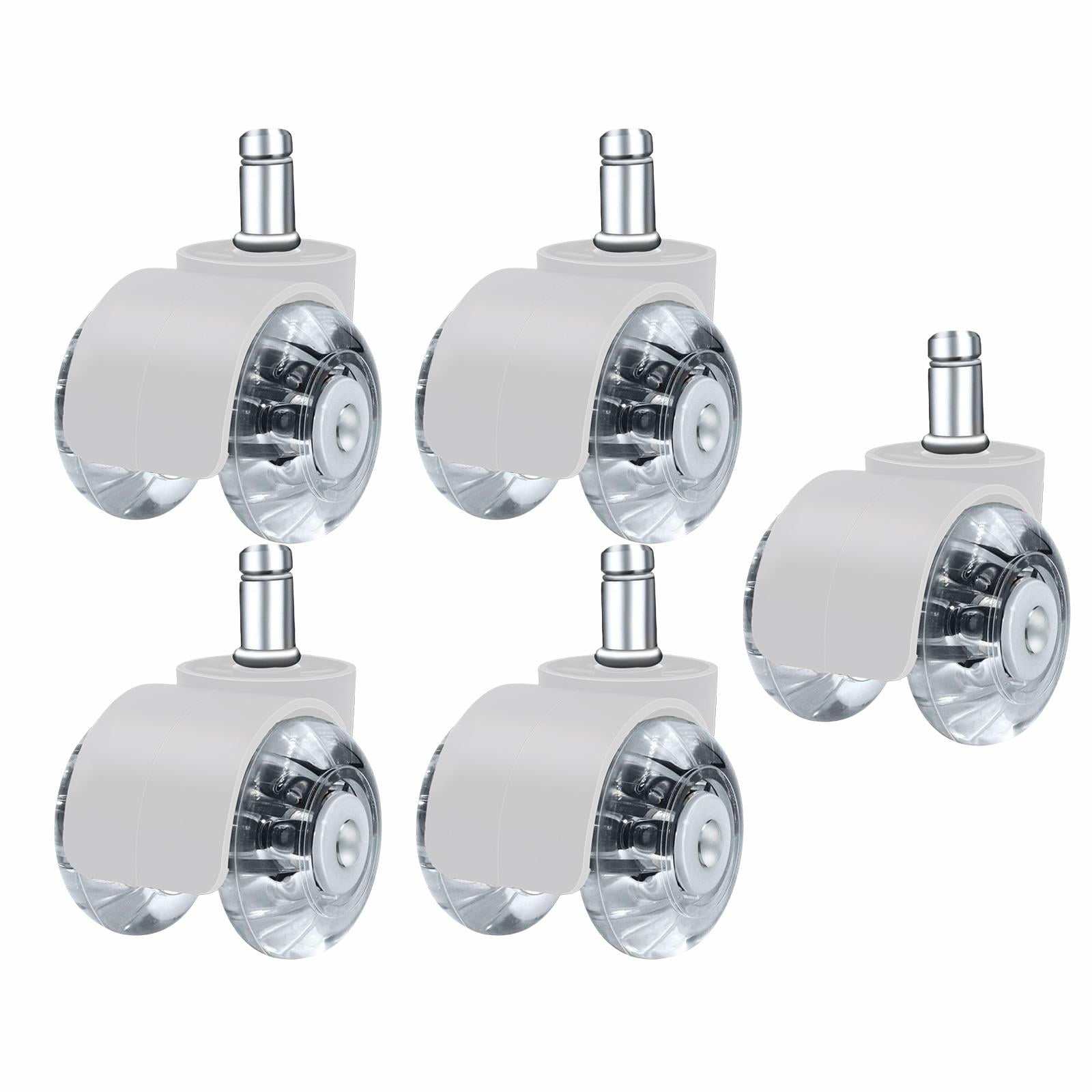 Heavy Duty Office Chair Caster Wheels Set of 5 Roller Wheel for Floor Protecting