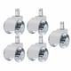 thumbnail image 2 of Ruedas para silla de oficina de resistencia, 5 piezas, 360, ruedas giratorias silenciosas para silla, rueda para silla de escritorio, rueda de Blanco B DYNWAVEMX ruedas giratorias, 2 of 8