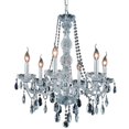 thumbnail image 1 of Elegant Lighting Élégant Verona 24" 6 Light Lustre en Cristal, 1 of 1