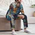 thumbnail image 6 of KLL Whimsical Goat Artist Sleepwear Mens Flannel Pajamas,Long Cotton Pj Set, 6 of 7