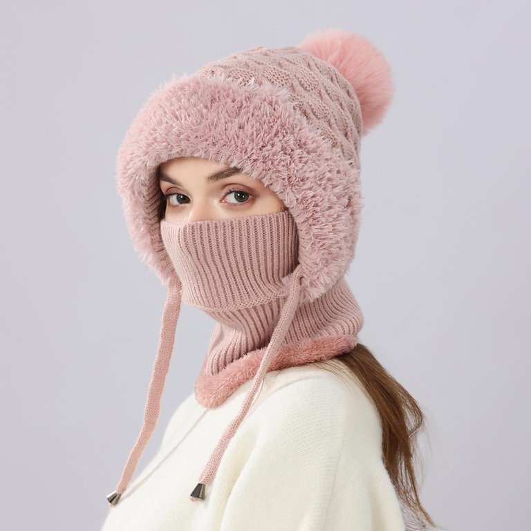 karymi 3-in-1 Knitted Beanie Scarf and Mask Combo for Women  display picture 3