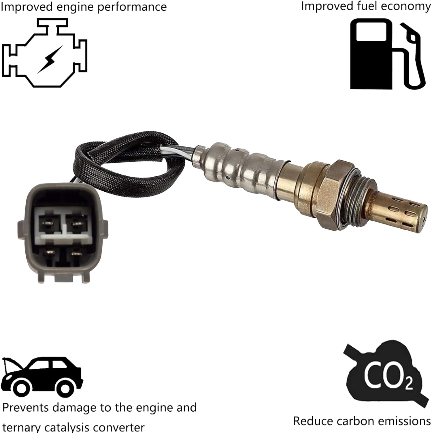 YWIM 234-4138 4 Wire Oxygen Sensor Fit for Toyot Land Cruiser Lexus LS430 O2 Sensor