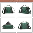 thumbnail image 2 of Women's Crocodile Print Top Handle Satchel Bag PU Leather Flap Outdoor Crossbody Shoulder Bag Retro Handbag and Purse, 2 of 7