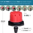thumbnail image 1 of 30-800PCS 12 Types of Adjustable 8-Holes Dripper Garden Irrigation Spinkler Nozzle Balcony Greenhouse Watering Emitter Automatic50 PCS He Qiyong unisex, 1 of 2