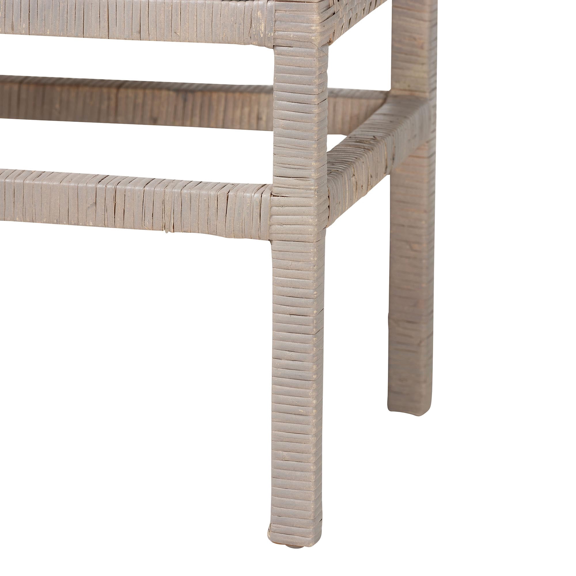 bali & pari Vivan Boho Storage Cabinet, 3-Tier, French Grey