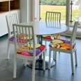 thumbnail image 6 of KLL Brightly Colored Cupcakes Pattern Seat Covers for Dining Room Chairs,Washable Chair Seat Chair Covers Seat Protector-Four Pieces, 6 of 7