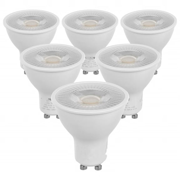 6-Pack GU10 LED Bulb Dimmable,3000K Warm White GU10 Bulb Replacement for Track Lighting,500LM,7W(50W Equivalent) LED Light Bulb for Kitchen,Range Hood,Living Room,Bedroom,UL Listed