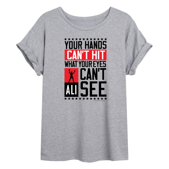 Muhammad Ali - Boxing Legend - Your Hands Can't Hit - Juniors Ideal Flowy Muscle T-Shirt