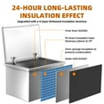 thumbnail image 3 of Luku Drop in Ice Chest, Stainless Steel Commercial Ice Bin with Hinged Cover, Outdoor Kitchen Ice Bar for Drinks, 3 of 7