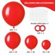 thumbnail image 2 of Juego de globos RUBFAC 129 piezas de látex rojo de diferentes tamaños con pegamento, 2 of 7