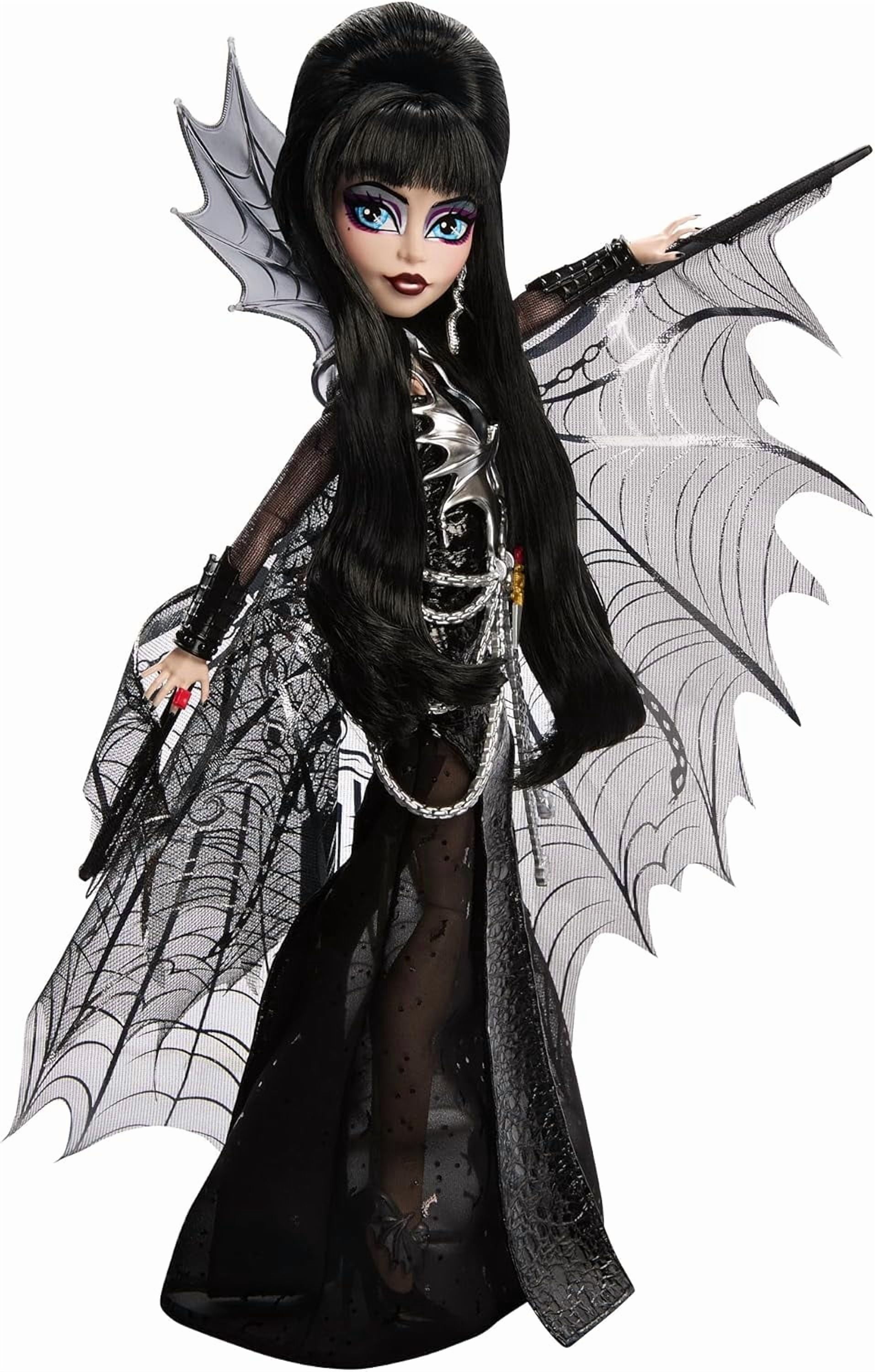 Monster High Doll, Elvira, Mistress of The Dark Collectible in Black Faux
