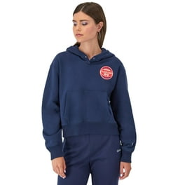 Women's Champion Powerblend Applique Boyfriend Crew Blue Jay