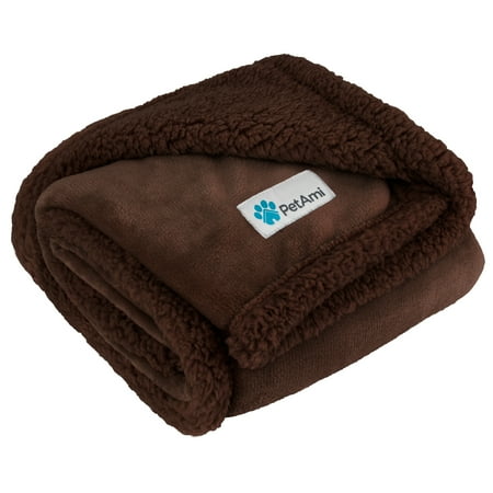 UPC: 0819594026330 | PetAmi WATERPROOF Dog Blanket For Bed  XL Dog Pet Blanket Couch Cover Protection  Sherpa Fleece Leakproof Bed Blanket for Crate Kennel Sofa Furniture Protector  Reversible Soft Plush 80×60 Brown Brown